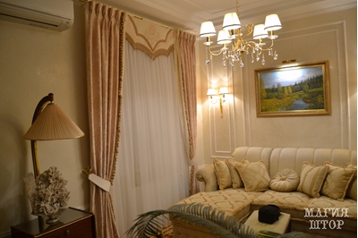 шторы с ламбрекеном в гостиную комплект
